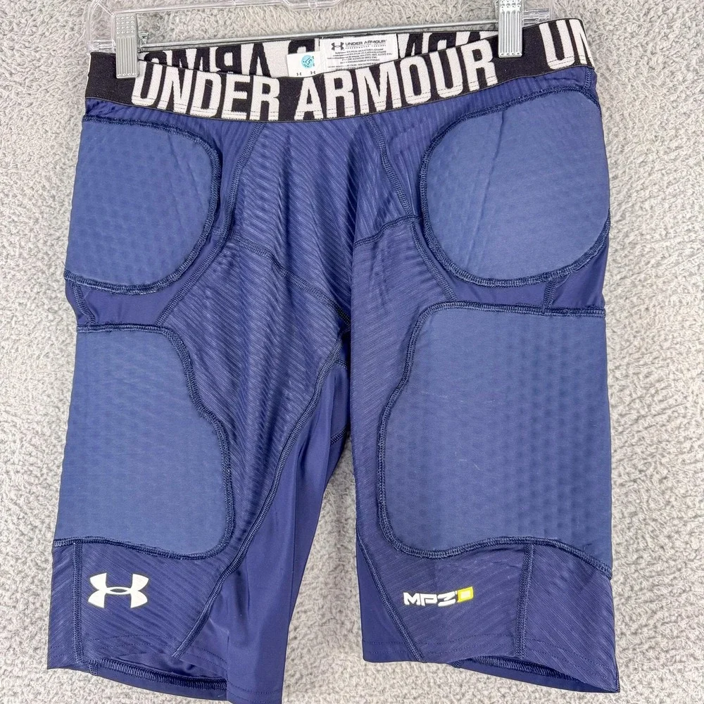 Under Armour MPZ‎ Gameday Armour Shorts Mens XL Blue Compression Padded HeatGear